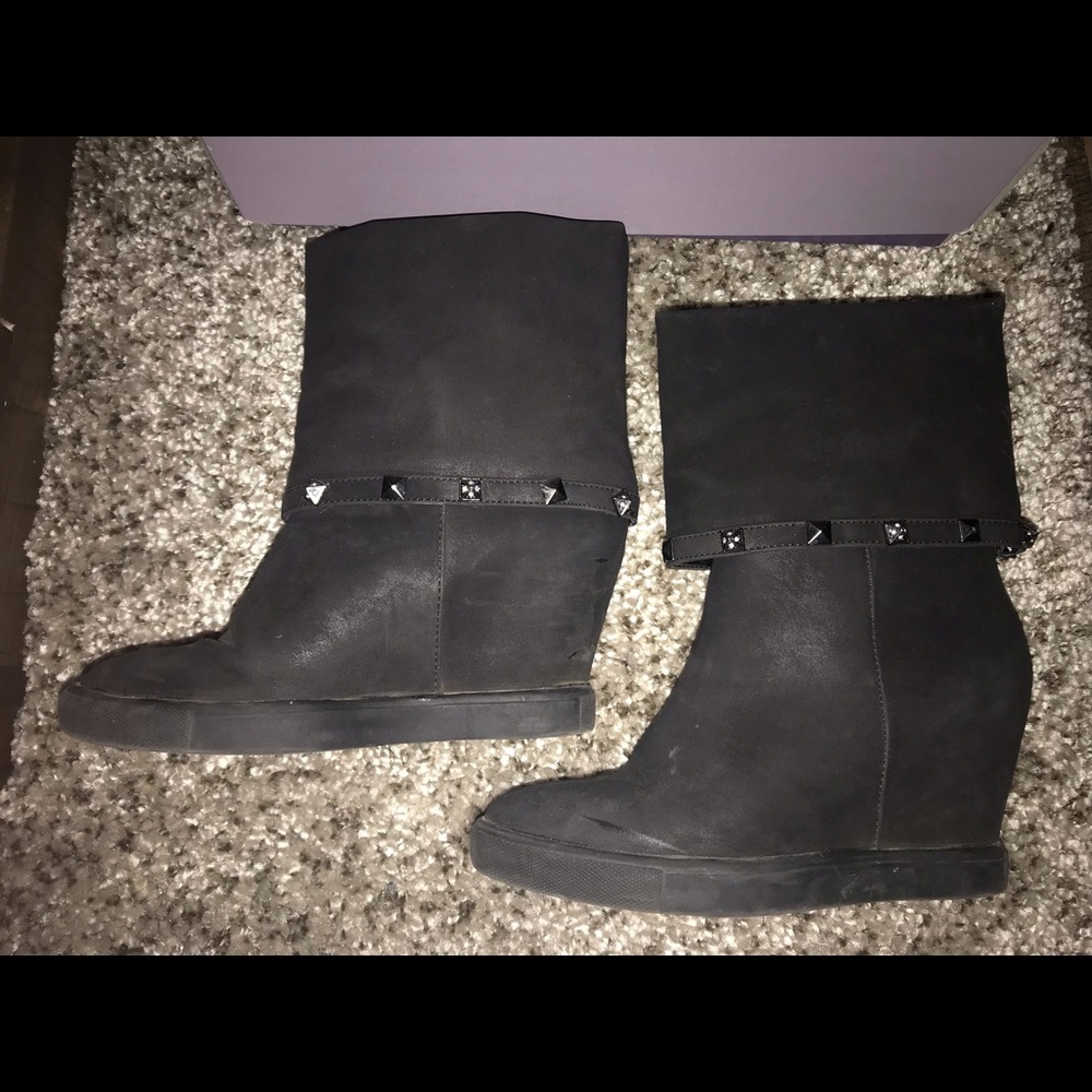 Wedge Cuffed Booties